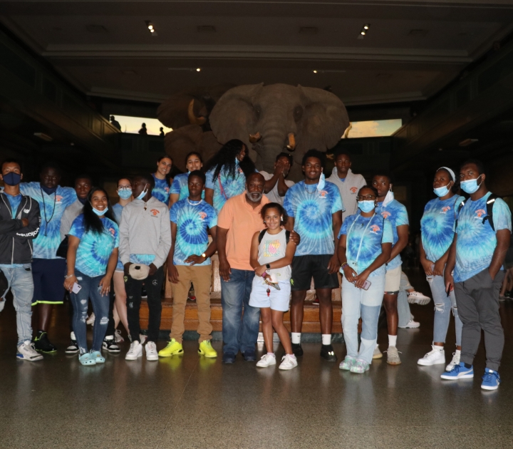 Upward Bound students in the Natural History Museum