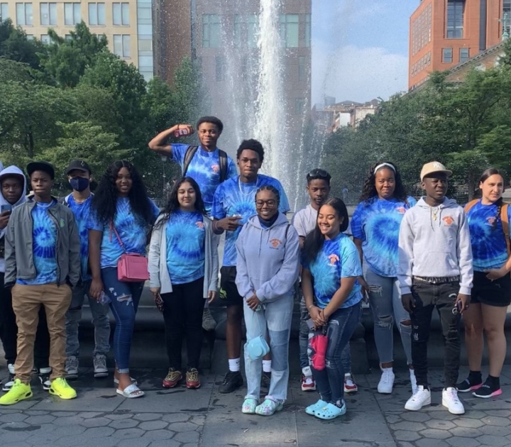 Upward Bound students in Washington Square