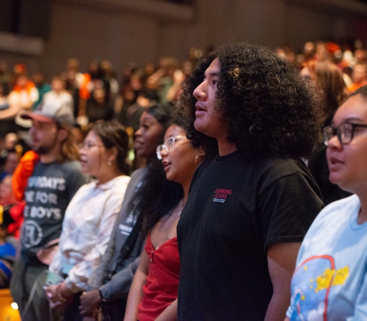Students assembled for First-Year Convocation