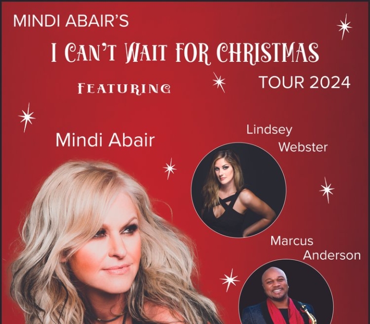 Poster with separate photos of Mindi Abair, Lindsey Webster, and Marcus Anderson