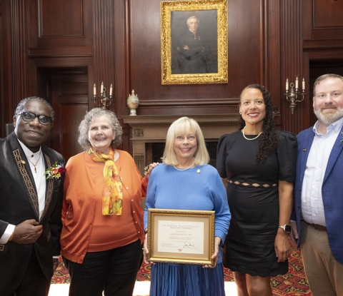 New members of the Peterson Society pose together at the 2024 induction luncheon