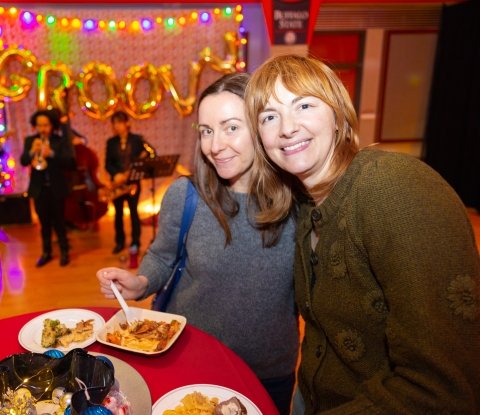 Attendees at the holiday party