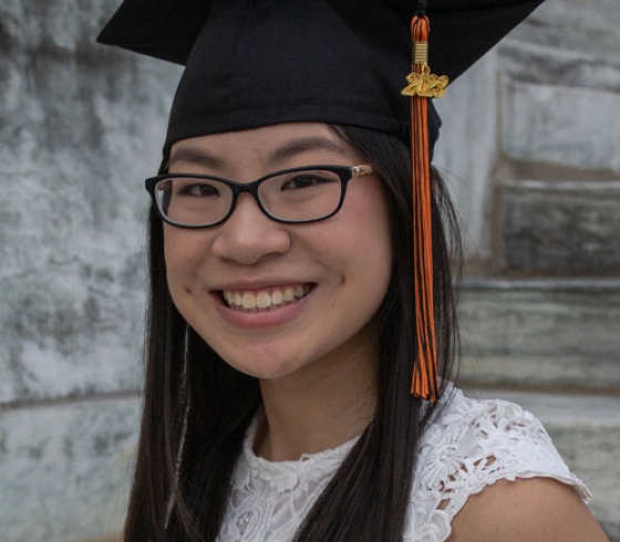 Head shot of Emily Ersing in her mortarbord with 2023 tassel