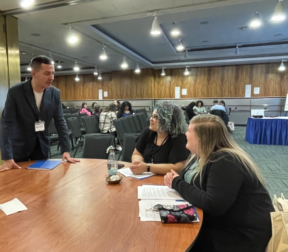 Capitol Action Day attendees have a discussion