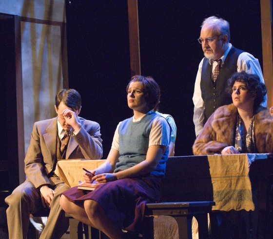 The cast of the Diary of Anne Frank 