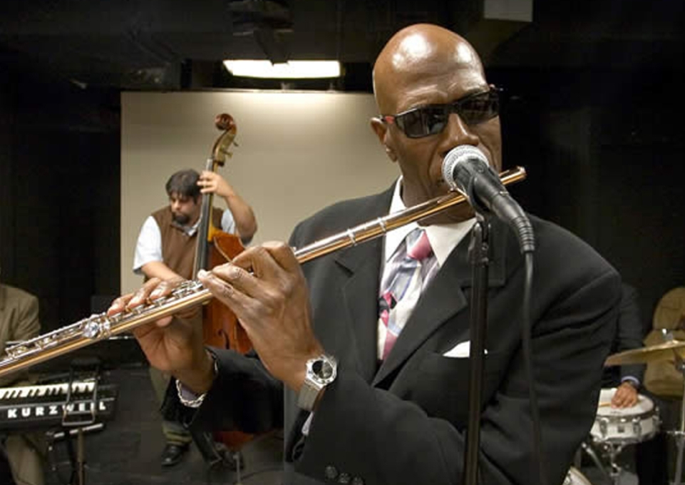 Galen Abdur-Razzaq playing the flute