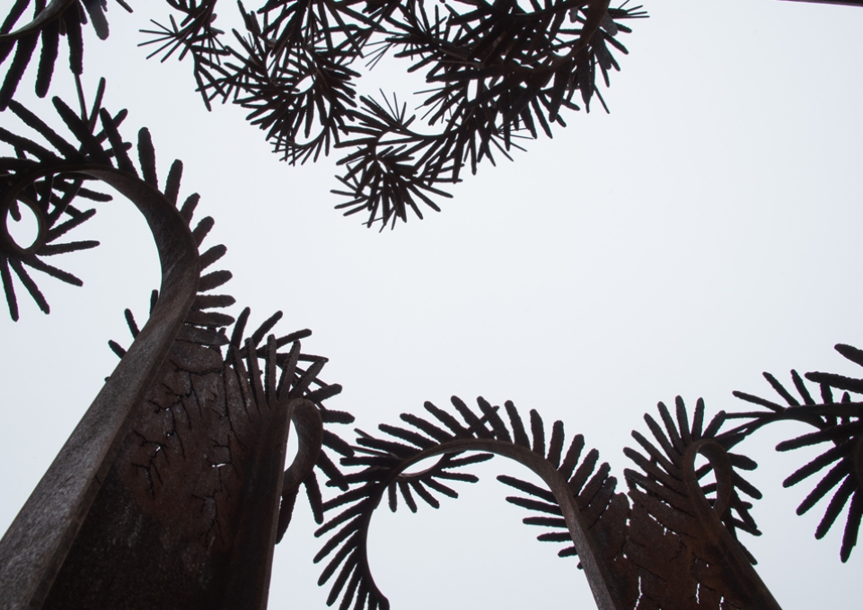 Exceptional Education professor Hank Mann memorial sculpture in Hank Mann Quad