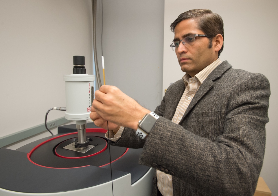 Professor Pathak in a physics lab