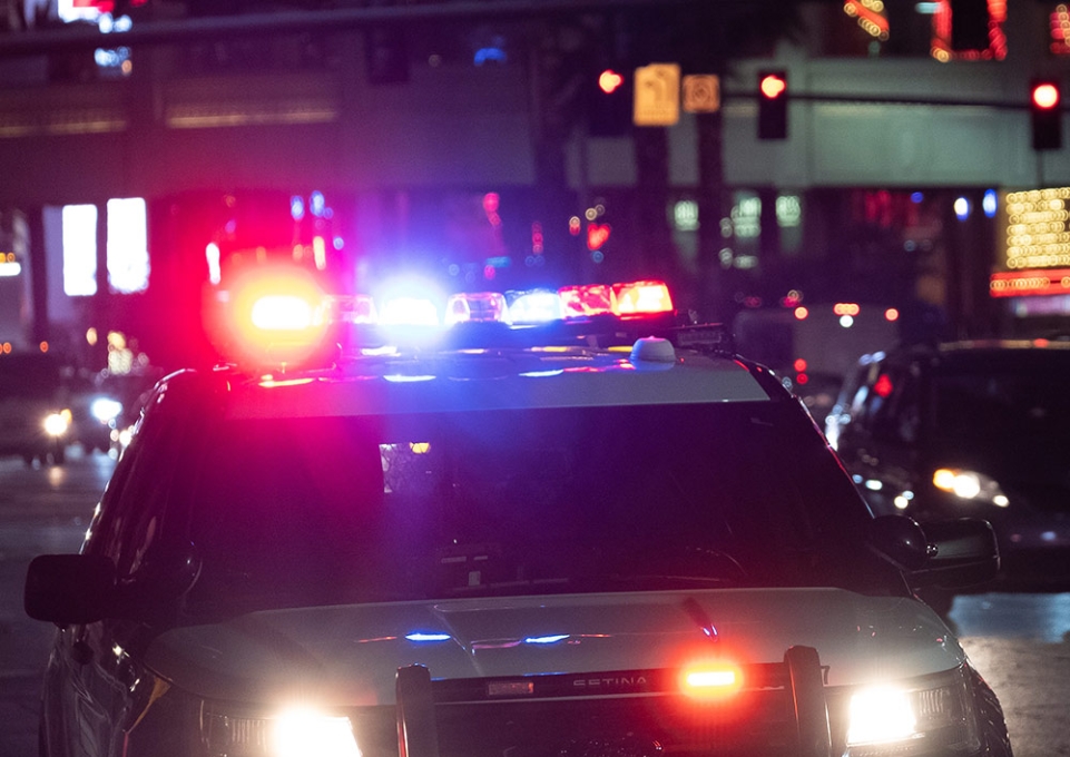 Police car with lights