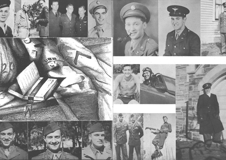 1945 Yearbook tribute "To Our Men in Service."
