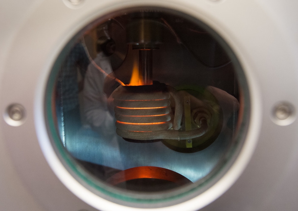 Closeup of a machine from the physics lab