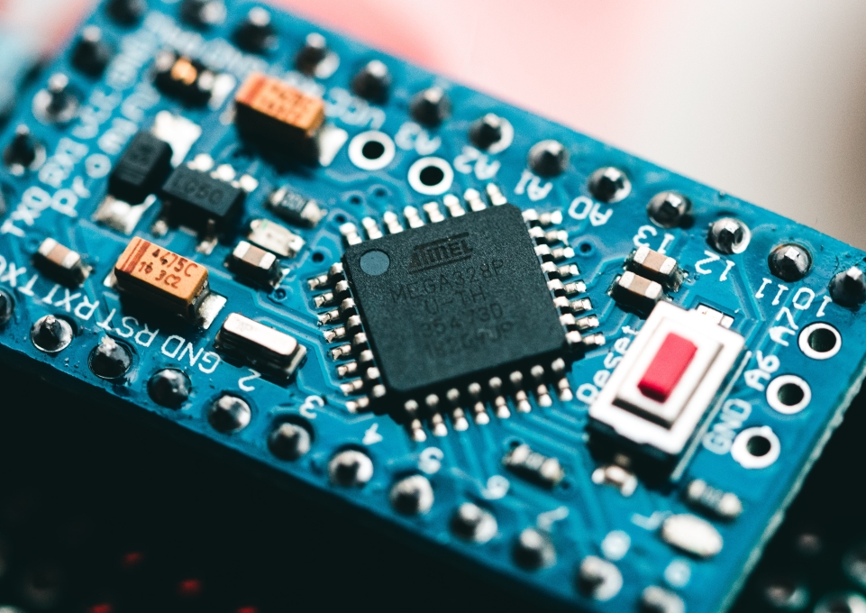 Circuit board with microchips