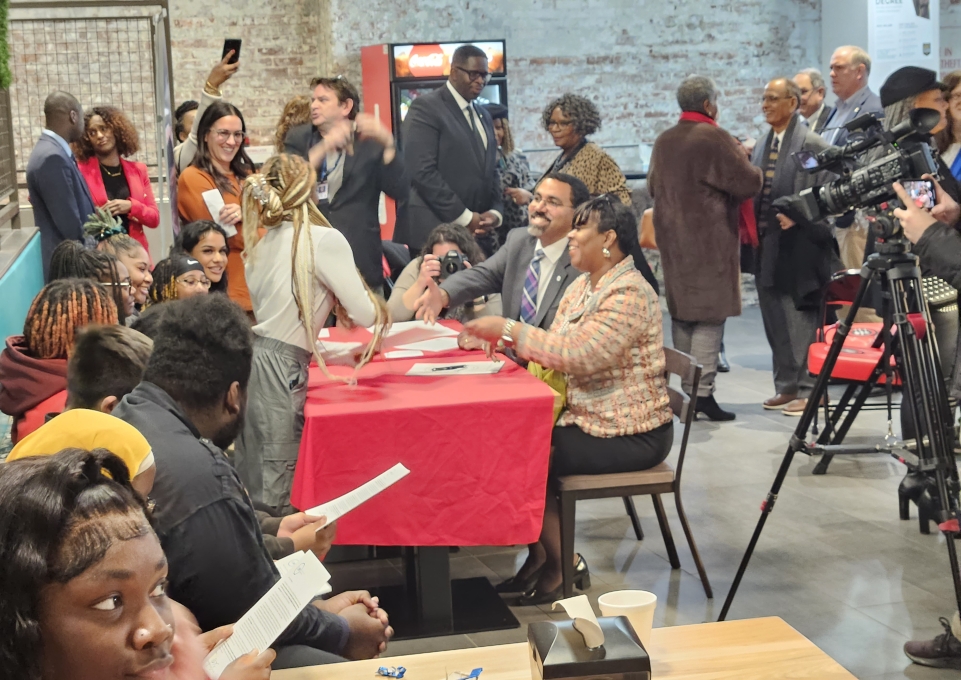 SUNY Chancellor John B. King, Jr. was in Buffalo on Monday to hand-deliver those letters to high school seniors from PS 355, the New Buffalo School of Culinary Arts and Hospitality Management.