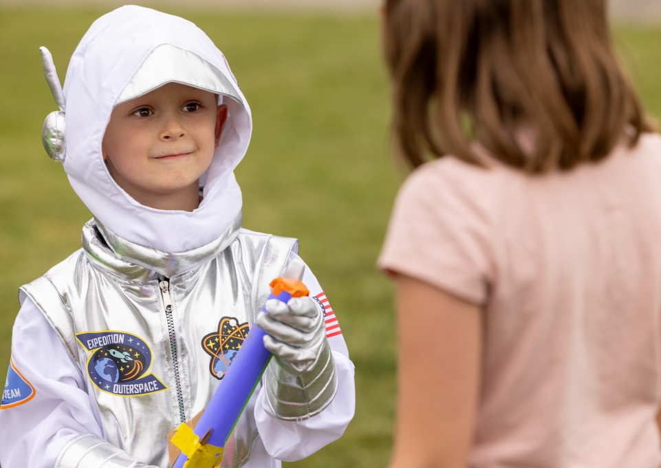 Child dressed as an astronaut