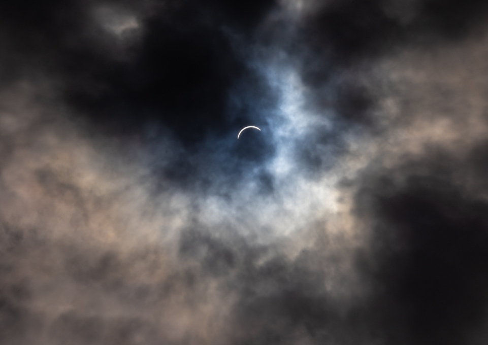The 2024 total solar eclipse in the sky