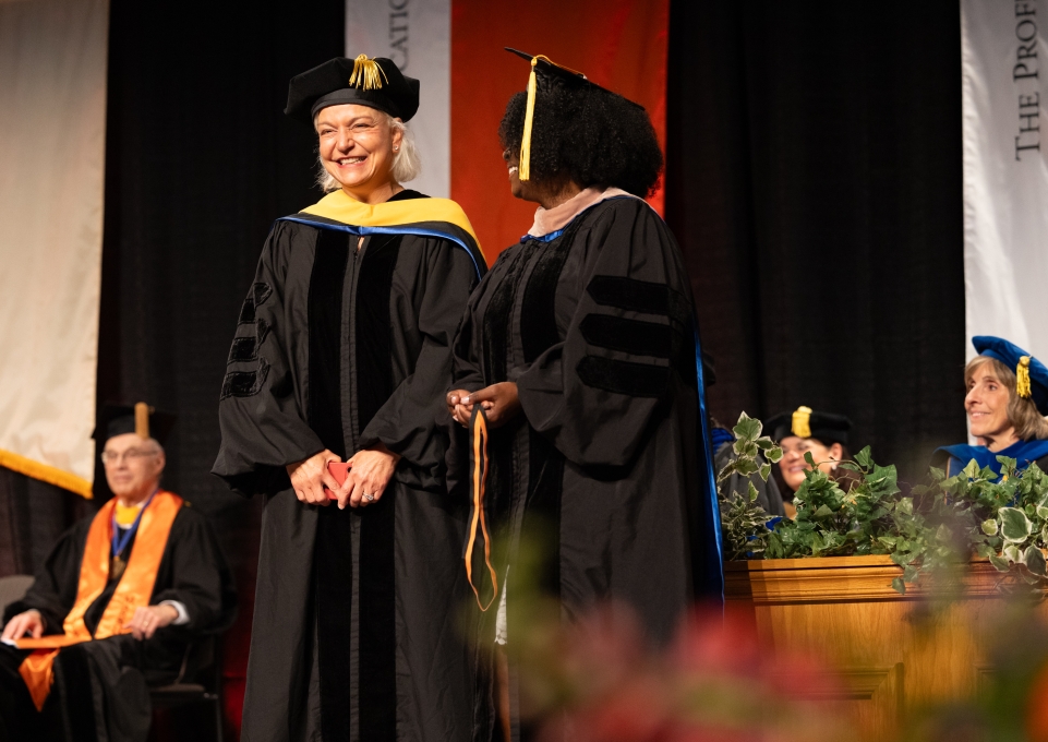 Anne Constantino at commencement