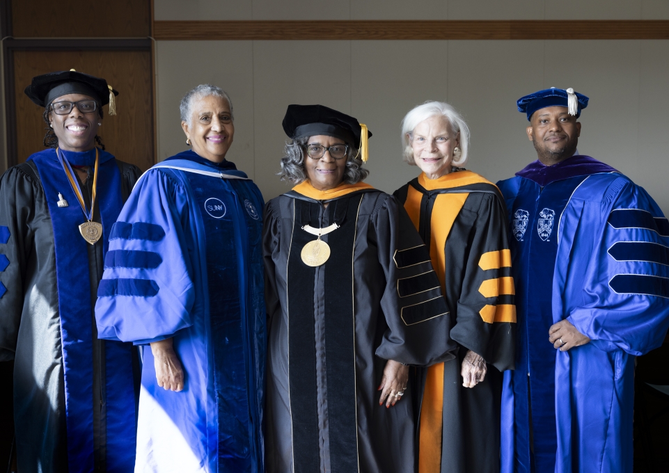 Faculty and staff at academic convocation
