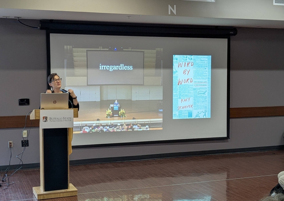 Kory Stamper gives her presentation