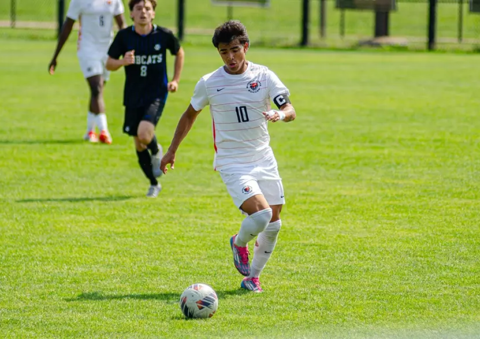 Buffalo State University men's soccer forward Diego Rivera